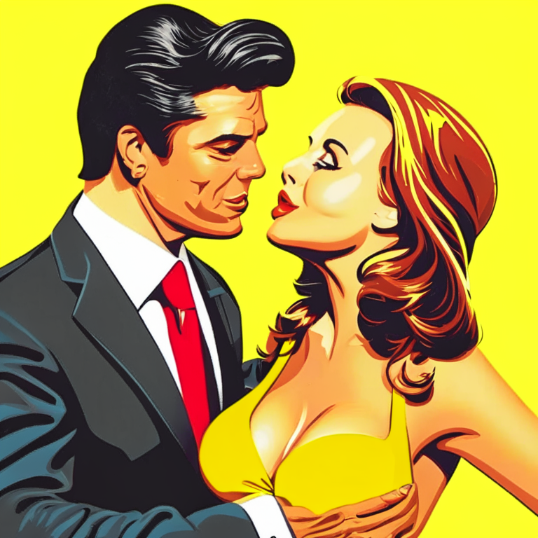 homme qui séduit une femme